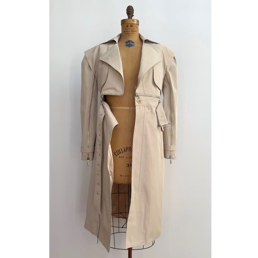 Nonchalant Label Lennox Trench Coat / Skirt  / Cropped Jacket New With Tags - Picture 11 of 15